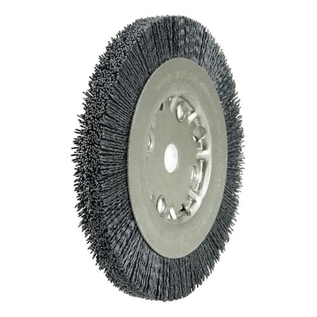 Weiler Burr-Rx 6" Narrow Face Wheel, .035/80CG Crimped Fill, 5/8"-1/2" 31136
